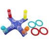 Practical Foldable Good Sealing PVC Multiplayer Throwing Ring Play Toy with 8 Rings Daily Use Toss Game