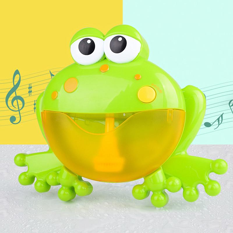 Automatic Bubble Machine Frog Shape Bubble Maker Baby Music Bath Toy