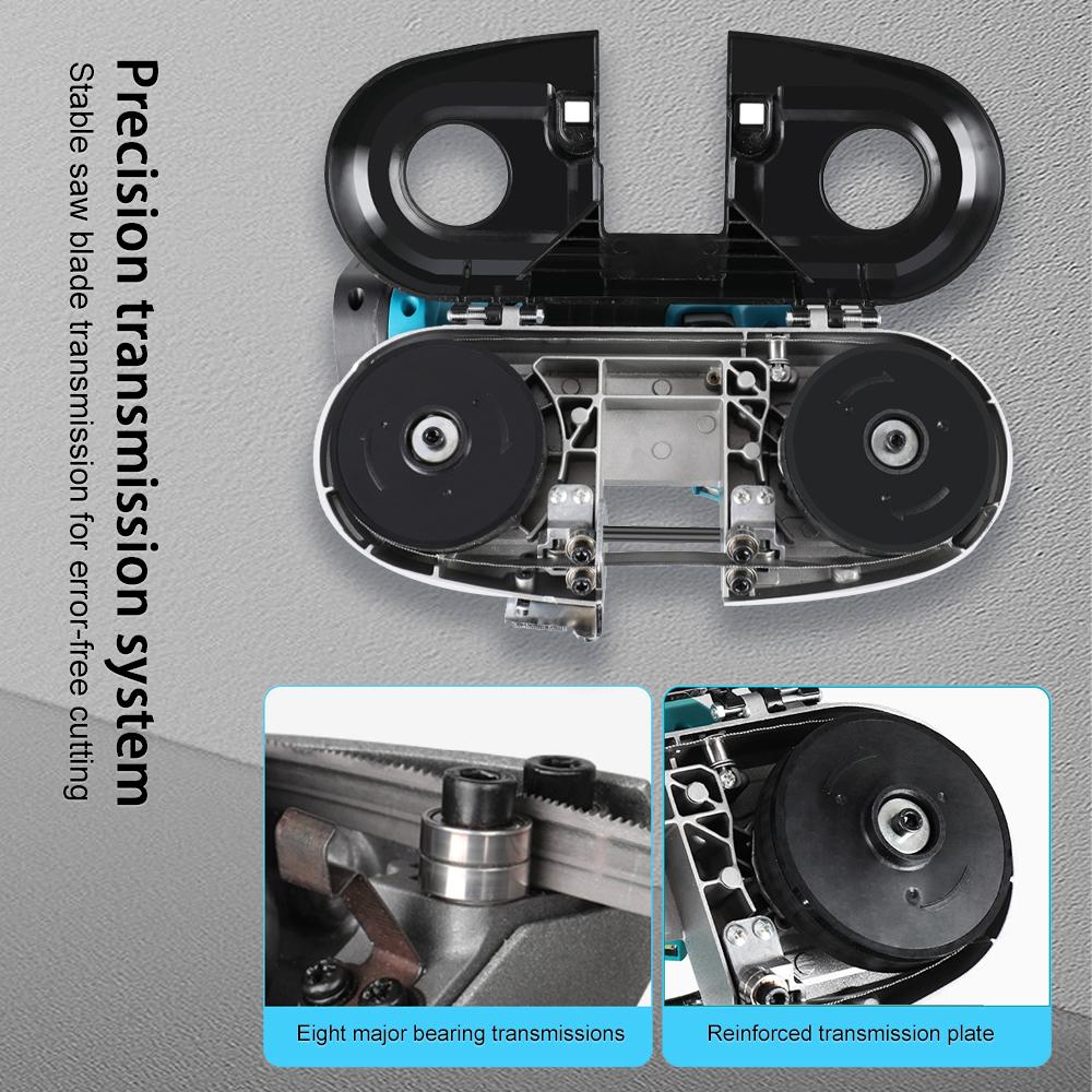 21V Бесщеточная Аккумуляторная Ленточная Пила Ручная Портативная Электрическая Пила Литий-ионная Аккумуляторная Ленточная Пила для Резки Металла Дерева