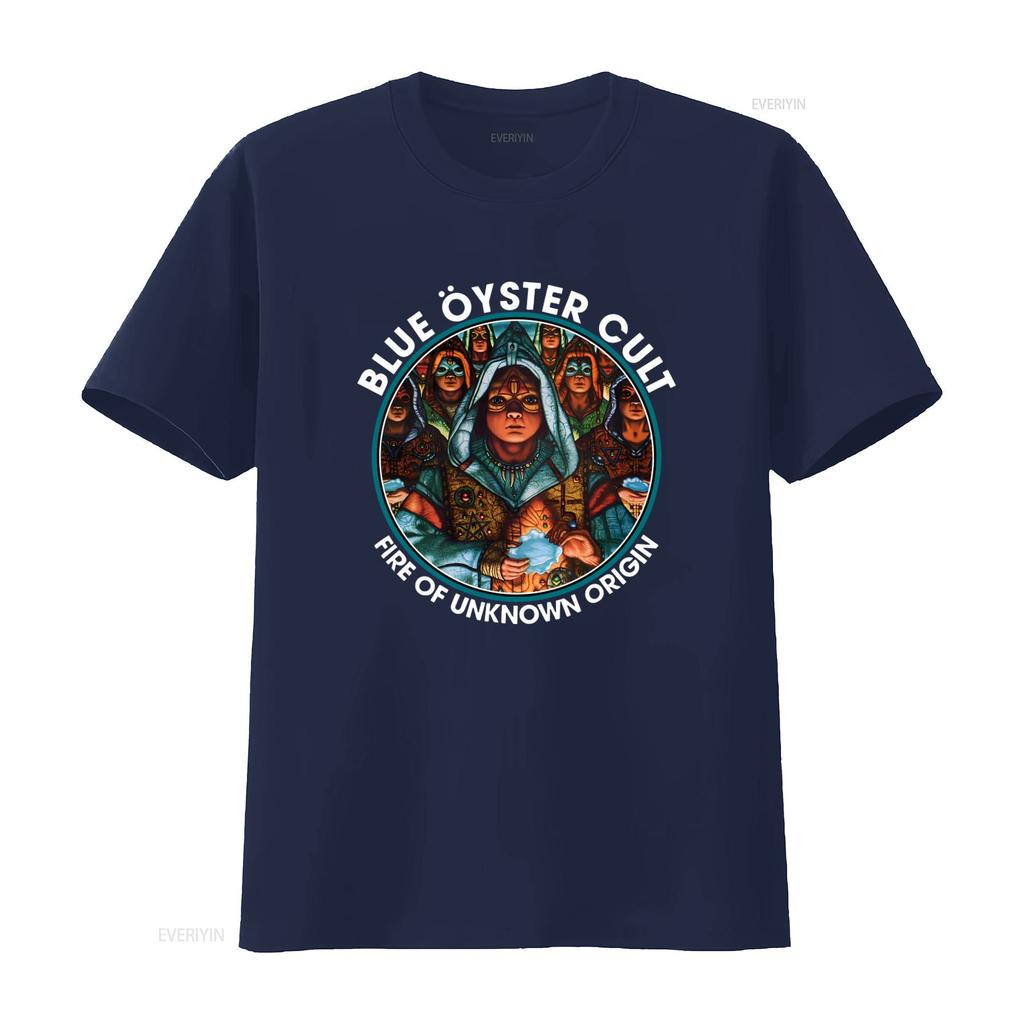 Blue Oyster Cult Огонь Неизвестного Происхождения Хлопковая Футболка S 5XL винтажная Стиранная Удобная дизайнерская одежда Повседневная Унисекс