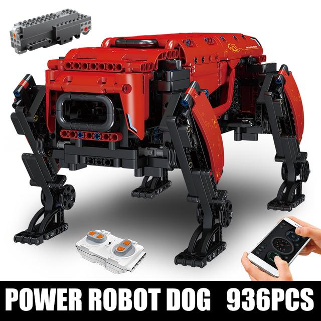 MOLD KING 15066 Технический робот-игрушечный радиоуправляемый моторизованный Boston Dynamics Модель большой собаки AlphaDog Строительные блоки Кирпичи Подарки для детей