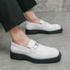 Fashion Slip On Casual Men's Thick Soled Leather Shoes Classic British Style Fashion Party Dance High Quality Loafers Luxury Hot