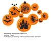 28 Pcs Halloween Hanging Paper Fans Decoration Spooky Witch Bat Honeycomb Round Paper Fans Ornament for Halloween Party Home Decor