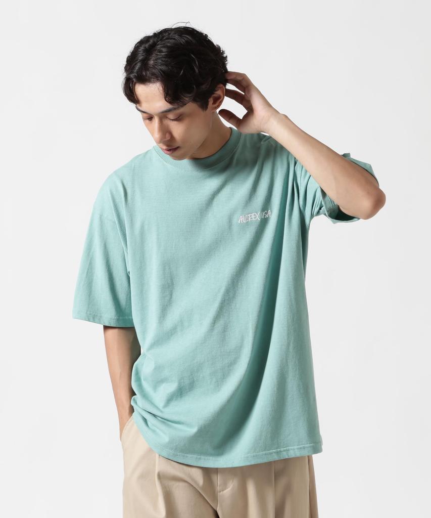 AVIREX GRAFFITI EMBROIDERY T-SHIRT XL mint 783-5234009