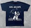 GG Allin Рок-н-ролл хардкор панк Футболка TL645 Унисекс Футболка