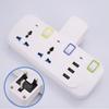 Plastic Universal Power Strip Multi-function Overload Protection USB Quick Charge White Multi Socket Extension Socket Power