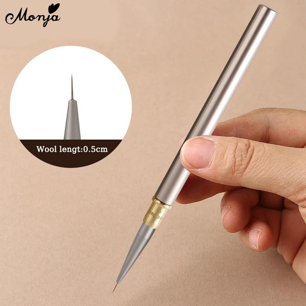 monja Кисть для дизайна ногтей, полоски, тонкая подводка, цветочная живопись, рисунок, 6 стилей, головки, французский градиент, кристалл, акрил, УФ-гель, наращивание, инструменты для маникюра своими руками