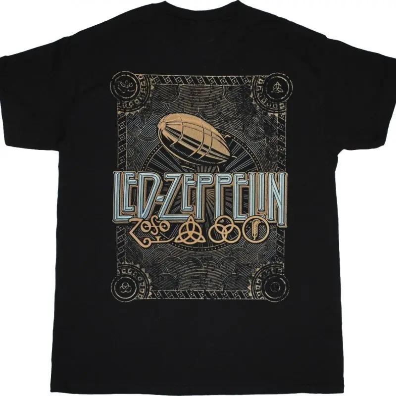 Led Zeppelin Икар Логотип Графический Унисекс Хлопок 2026 Лето Новый Мужской Рок Стиль Мода Уличная Одежда Футболка Уличная Мода Харадзюку Мода Оверсайз Топ