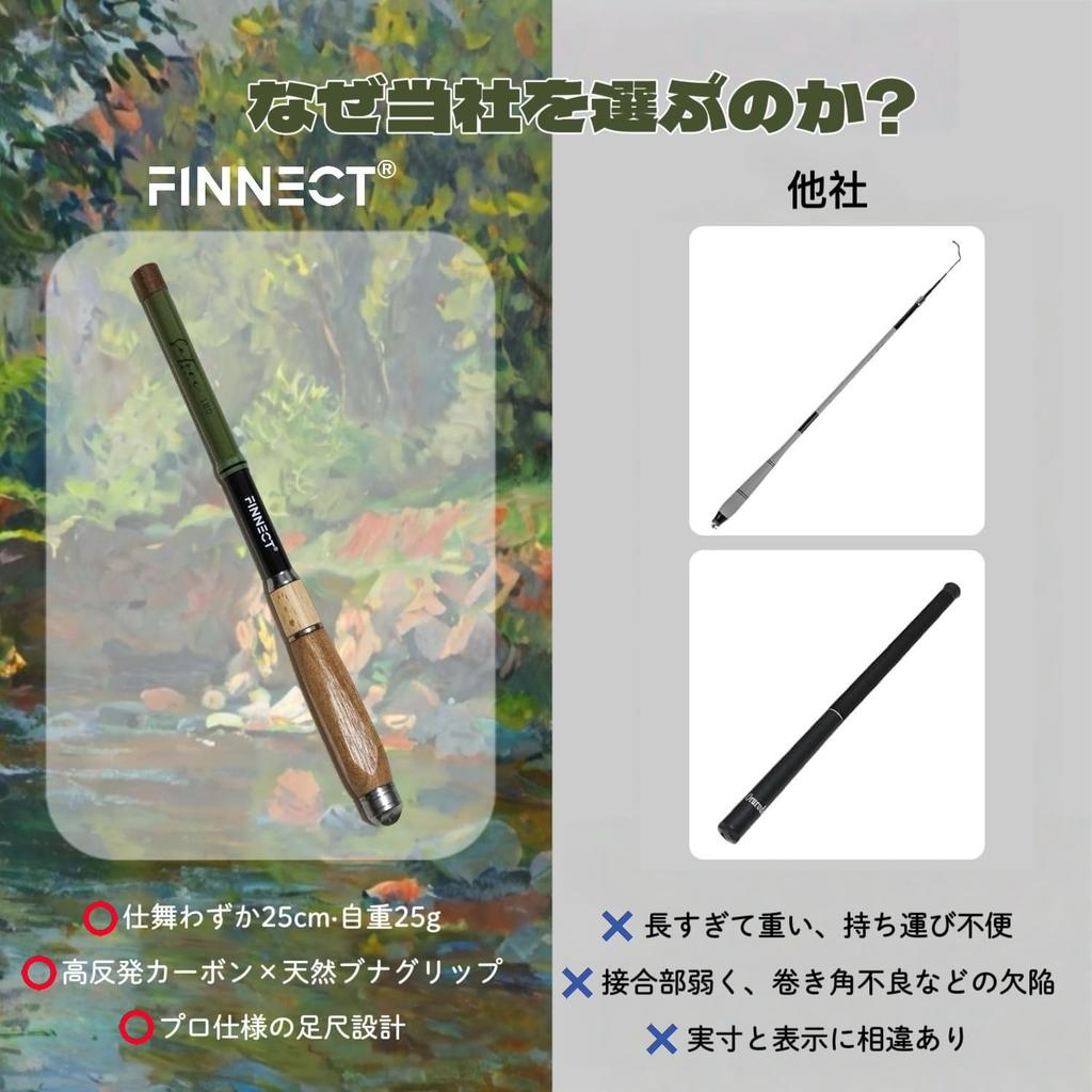FINNECT Ловля на ручье Короткое телескопическое удилище для ловли танаго, ловли бычков, для ловли на ручье, подходит для радужного удилища, удилище, 37 (Тип действия),