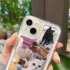 Милые Кошки Собаки Прозрачный Чехол Для Телефона Для iPhone 16 Чехол iPhone 16 Pro Max 11 12 13 16Plus 15 Pro X XR XS Max Ударопрочный Чехол