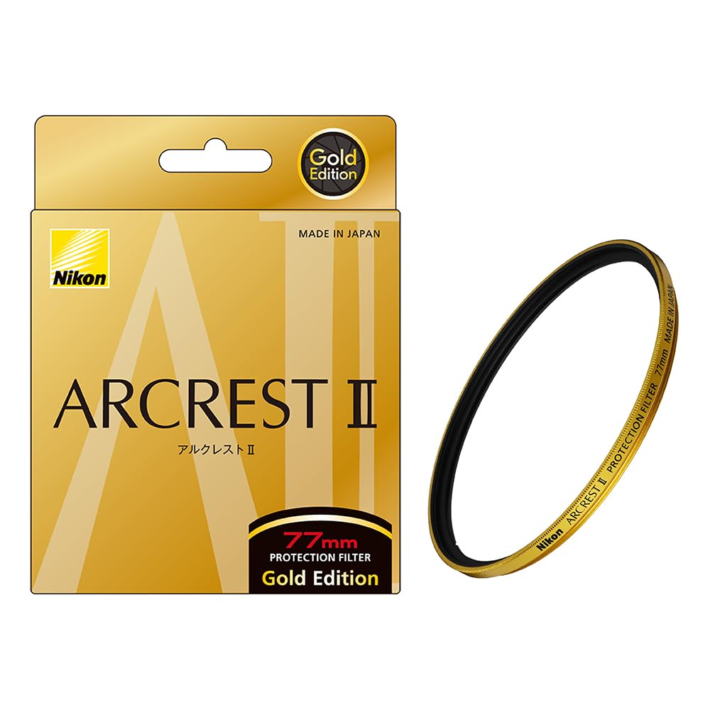 Nikon ARCREST II PROTECTION FILTER GOLD EDITION 77mm interchangeable Protective filter with Gold Edition (for lenses) - anti-static coating,