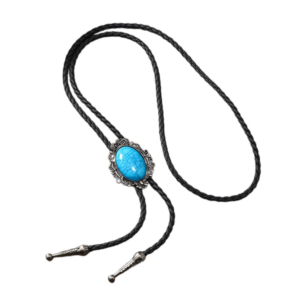 Винтажный металлический орел птица камень ковбойская шляпа боло галстук западный панк искусственная кожа веревка галстук ювелирные изделия цепочка для рубашки ожерелье