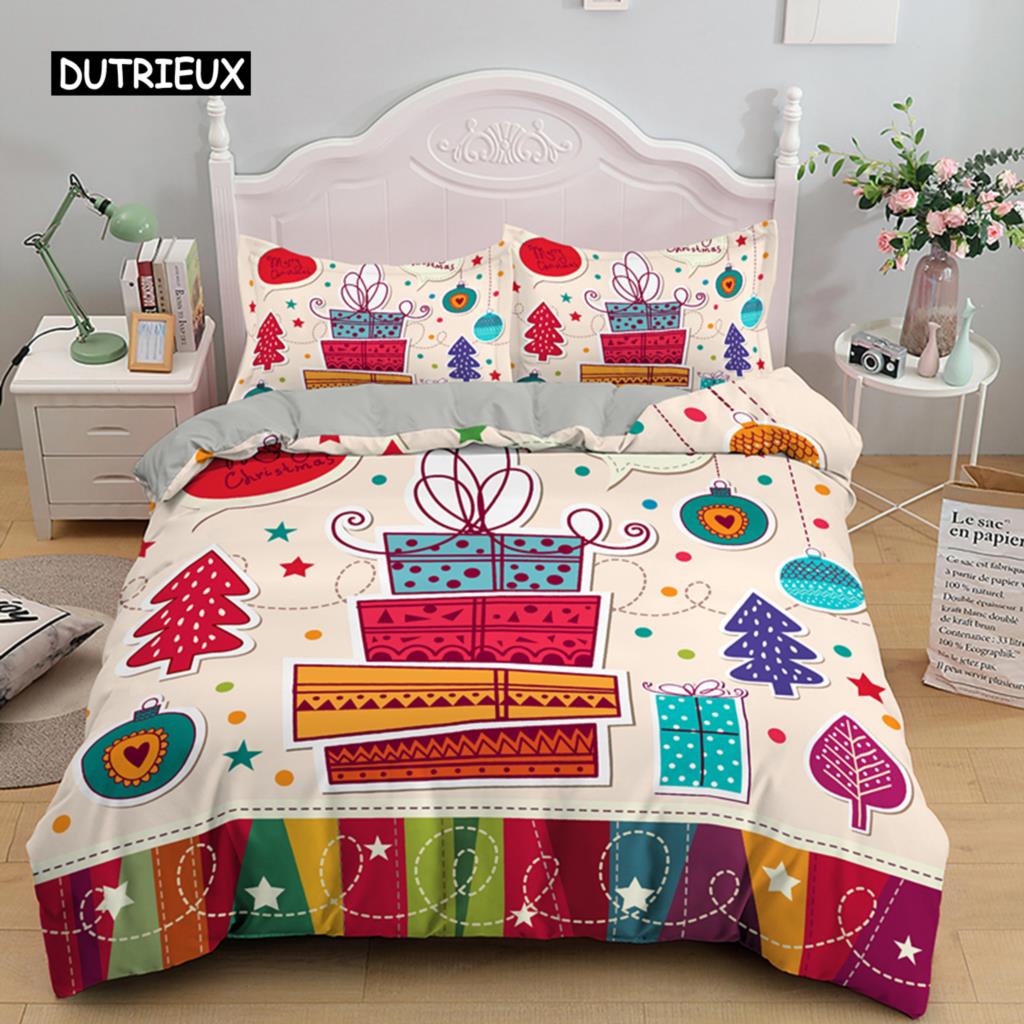 3D-печатный комплект постельного белья Merry Christmas Queen/Twin/King Size рождественское украшение для дома постельное белье с подушкой