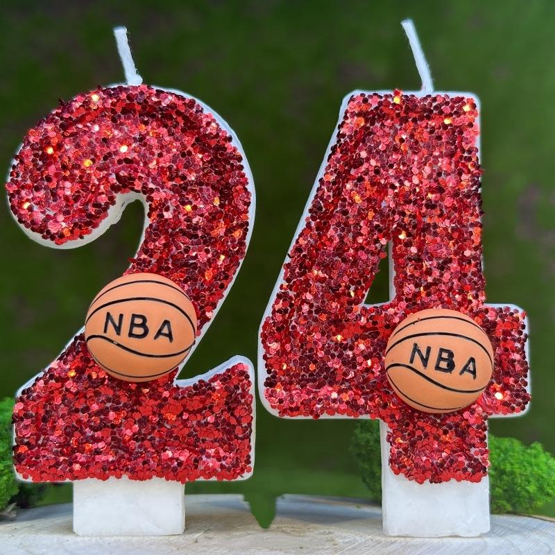 Creative Numbers Birthday Candle Cake Party Decoration Birthday Wax Diy Basketball Numbers