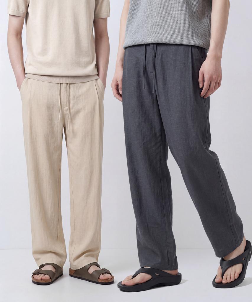 LXT Lyocell Cotton Linen Side Pintuck Pants
