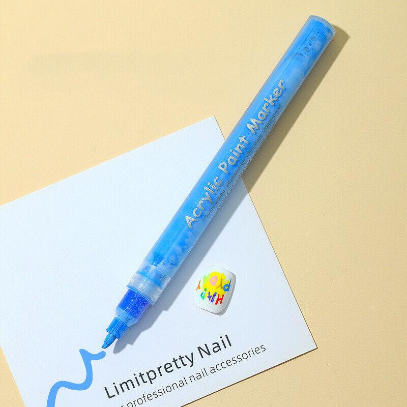 Nail Art Graffiti Pen UV Gel Polish Waterproof Drawing Painting Liner Bru ~ *