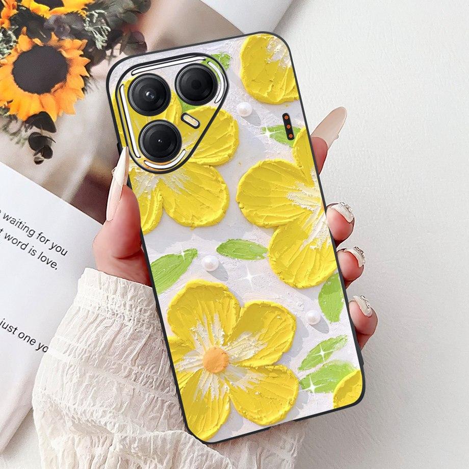 Черный Силиконовый Чехол Для Tecno Pova 7 4G 5G / Pova 7 Pro Pova7 Ultra Neo Funda Дизайн Кошка Цветок Дракон Бампер Мягкая Capa