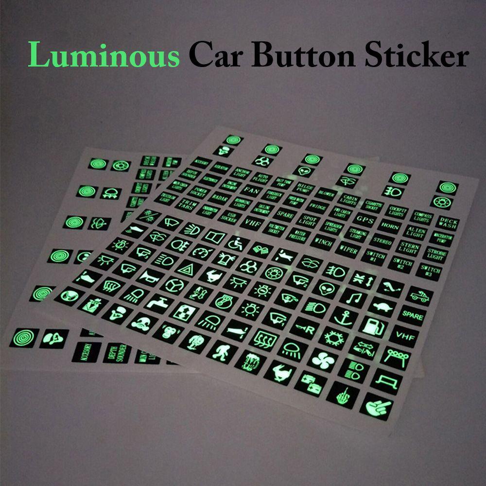Наклейка на многофункциональную схему приборной панели, светящиеся наклейки, этикетка переключателя, наклейка на кнопку автомобиля