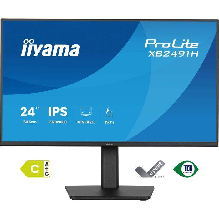 Ecran PC - IIYAMA - 23,8 - Full HD - 120Hz - IPS - 1ms - Ajustable en hauteur - PROLITE XB2491H-B1