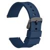 Rubber Strap Silicone 19mm Waterproof Watch Replacement Strap Quick Release Rubber Watch Band Buckle [WOCCI] Navy/Black
