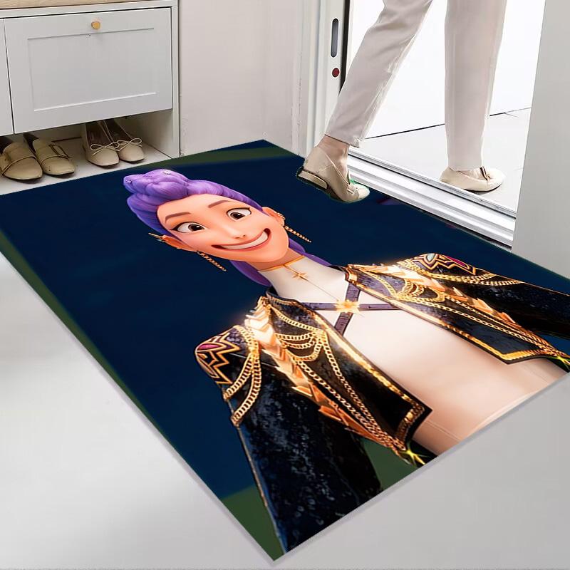 K-Pop Demon Hunters: Netflix Animation carpet floor mats Doormat Bathroom mat Office chair cushion Fashion