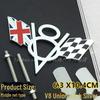 V8 3D металлическая наклейка с логотипом автомобиля - итальянская/французская/немецкая/американская защита от царапин