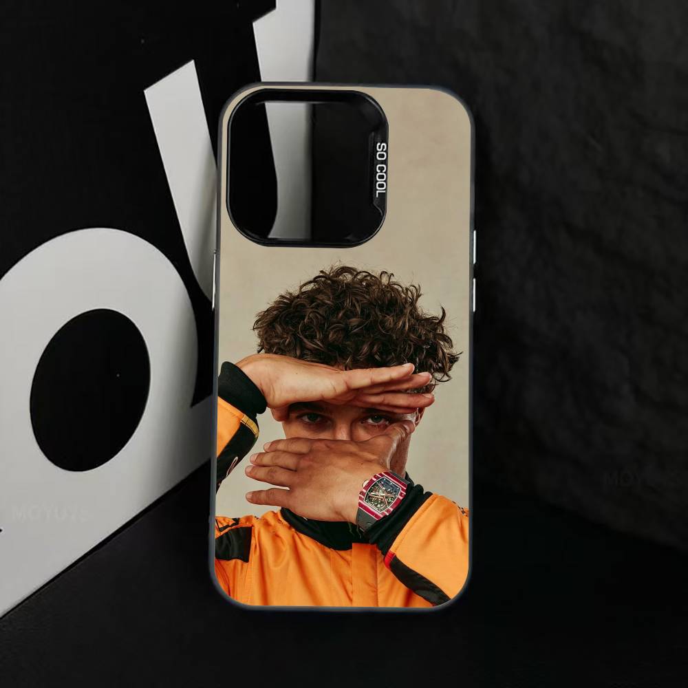 Чехол для телефона с изображением гонщика L-Lando N-Norris для iPhone 17,16,15,14,13,12,11 Plus,Pro Max,XS, Цветной серебристый чехол для телефона Funda Cover