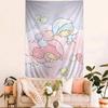 Sanrio Gemini Twin Stars Цветной Гобелен Хиппи Цветок Декор Стены Комнаты в Общежитии