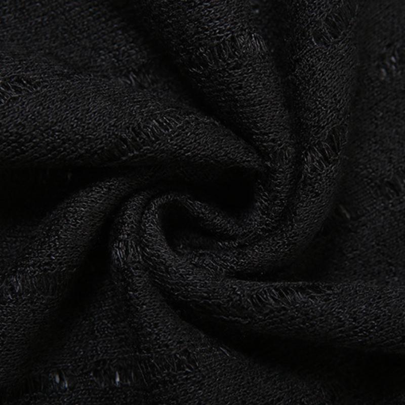 Осень Новые Женские Однотонные Узкие Уличная Мода С Высокой Посадкой Повседневные Рваные Расклешенные Брюки