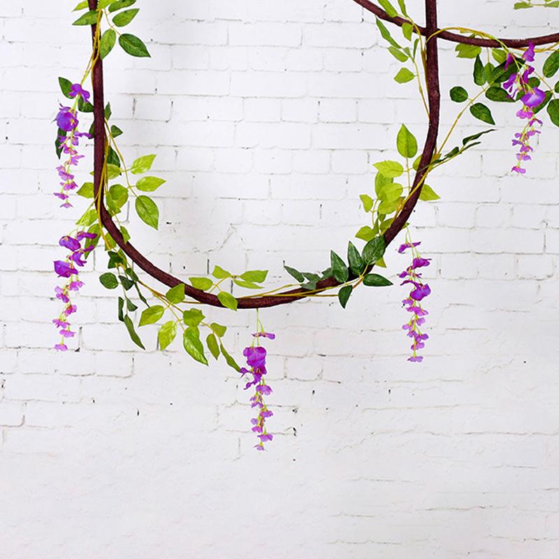 1шт настенное растение лоза домашний декор свадебная арка искусственный цветок садовый декор искусственная глициния лоза гирлянда цветочная гирлянда