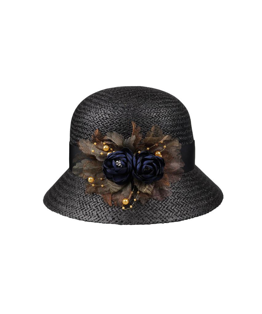 Kaliseumontapone Verdi Flower Raffia Cloche Hat