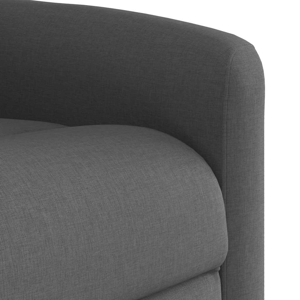 Electric Massage Recliner with Rising Function Dark Grey Fabric