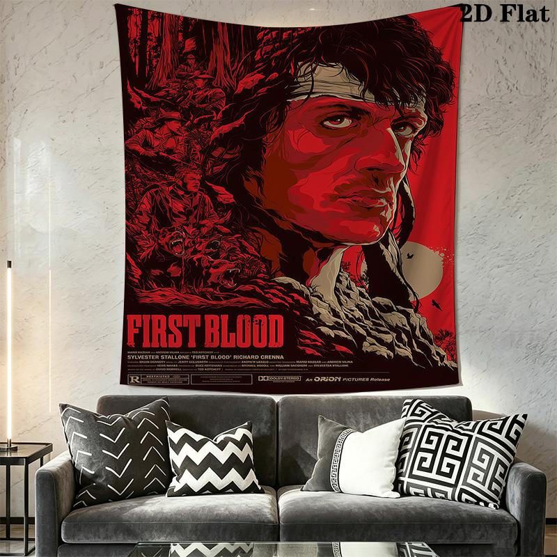 Rambo First Blood Part Ii Threepiece Set 1 Duvet Cover 2 Pillowcase Without Core Christmas Birthday Gift Bedding Set Soft And Comfortable