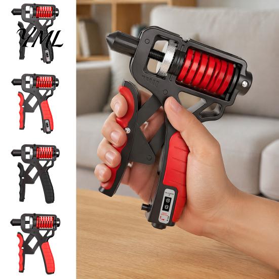 Ergonomic Forearm Strengthener Hand Grip with Counter, 5-165kg Resistance Adjustable Strength Exerciser Trainer Exerciser, Rehabilitation Training