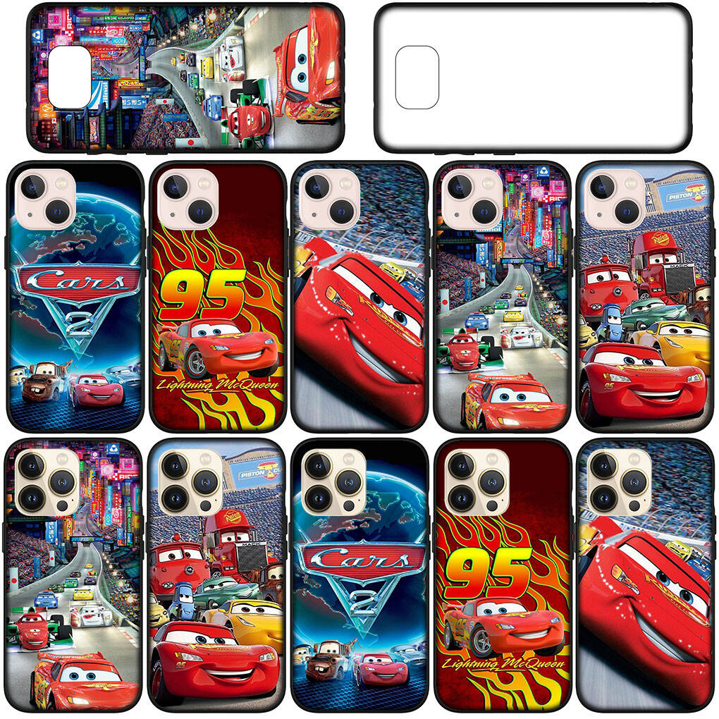 Для Samsung Galaxy S25 S24 S23 S22 Ultra FE Plus A17 A37 A57 A56 A55 A06 A16 A15 A36 A26 A35 A05 A54 A34 Чехол Милые Машинки Молния МакКуин 95 Обложка