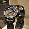 AILANG Новые швейцарские автоматические механические часы с двойным турбийоном, оригинальные мужские часы