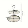 2/3Tier Stainless Steel Cake Stand Holder Fruit Tray Restaurant Detachable Dessert Rack Gold Silver Fruit Plate Snack Candy Tray