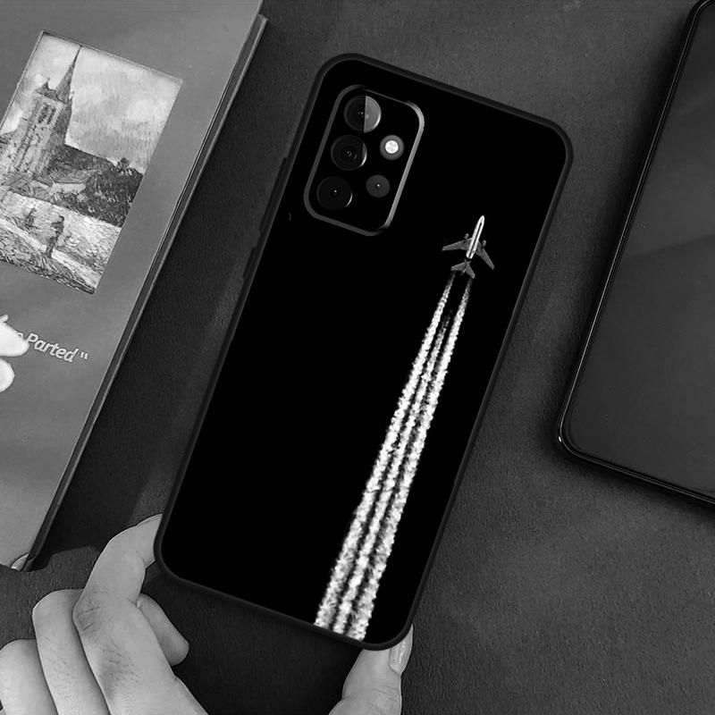 Мягкий чехол с рисунком самолета для Samsung Galaxy A54 A53 A73 A13 A71 A51 A14 A52 A32 A12 A22 A52S
