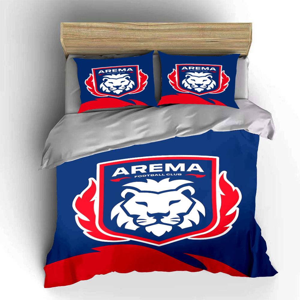 "Arema Football Club Bedding" Bedding Duvet Cover Set Duvet Cover Pillowcases (1 * Duvet Cover 2 * Pillowcases, without duvet insert)