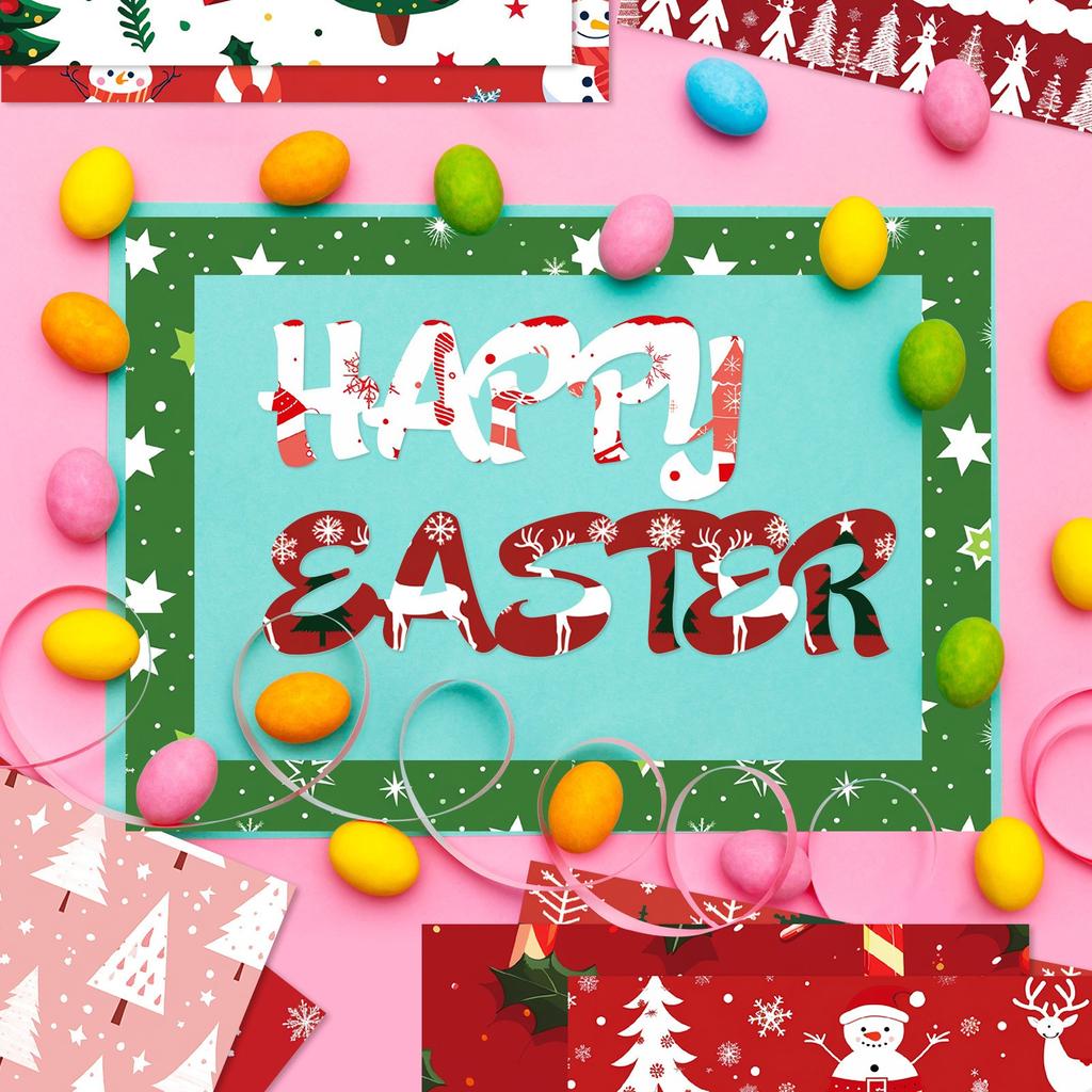 Набор рождественской узорчатой бумаги, декоративная бумага для изготовления открыток, рукоделия, скрапбукинга, украшения12 шт.