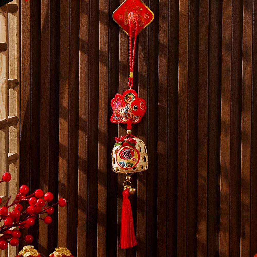 Creative Spring Festival Decoration Pendant Reusable New Year Ornaments Red Lantern String Home