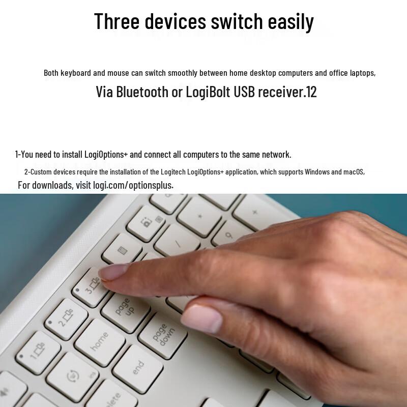Logitech Беспроводная Bluetooth-клавиатура и мышь MK950