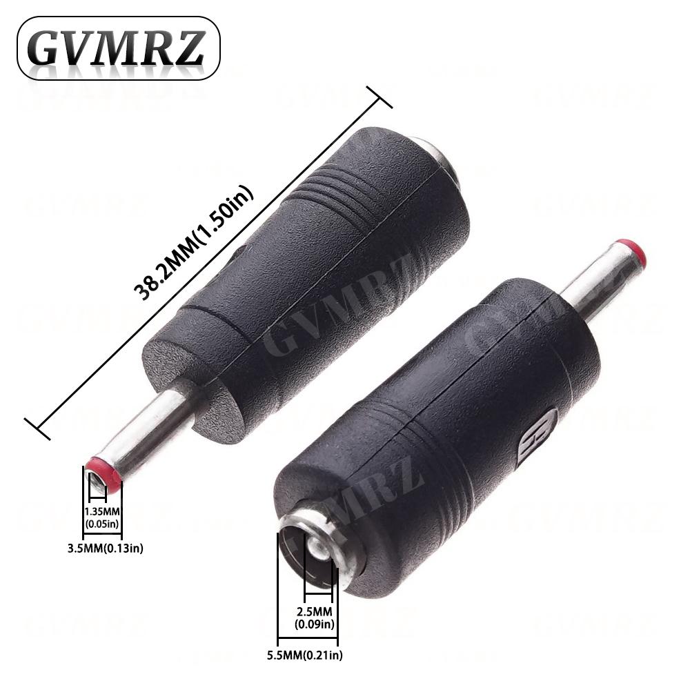 5PCS DC 5.5*2.1 Female to 5.0*3.0 5.5*2.5 4.0 / 4.8*1.7 5.5*1.7 3.5*1.35 mm Male Power Jack DC Plug Laptop Connector