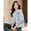 D.F.DEAR Hooded Color-Block Casual Jacket
