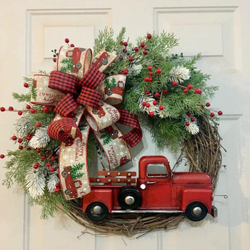 Car garland Standalone Christmas Car Garland Christmas Decorations Car Door Hanging Garland