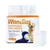 Подгузники для домашних животных Wondias для супер защиты от протекания, с бортиками, индикатором мочи, впитыванием Manner Manner, 72 штуки, для собак-мальчиков, 6-слойная конструкция, 12-часовые