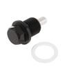 M14 x 1.5 Aluminum Magnetic Oil Drain Plug Fit for Honda / Ford / Hyundai with Crush Washer Gasket, Universal Magnetic Oil Drain