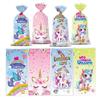Rainbow Unicorn Candy Bag with Cartoon Print - Drawstring Plastic Packaging
