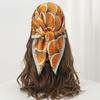 Head Scarf Women Luxury Brand Square Silk Foulard Satin Bandana Summer Soft Neckerchief Hijab Hair Scarves For Ladies