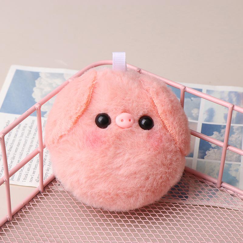 Lovely Plush Piggy Keychain Little Fresh Funny Bag Pendant Children Toys Birthday Gifts Kawaii Small Pig Head Key Ring